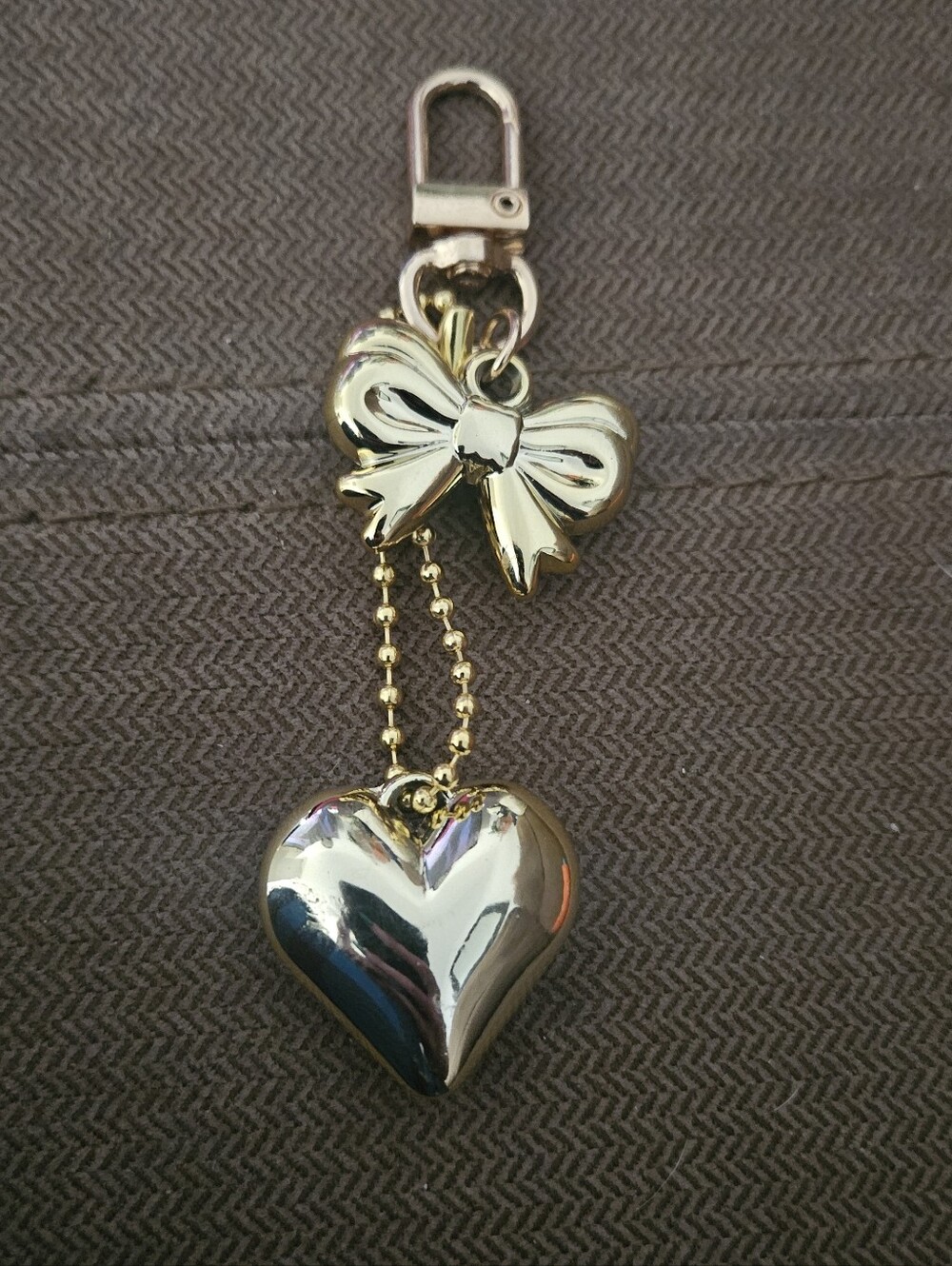Bag Charm Bow & Heart